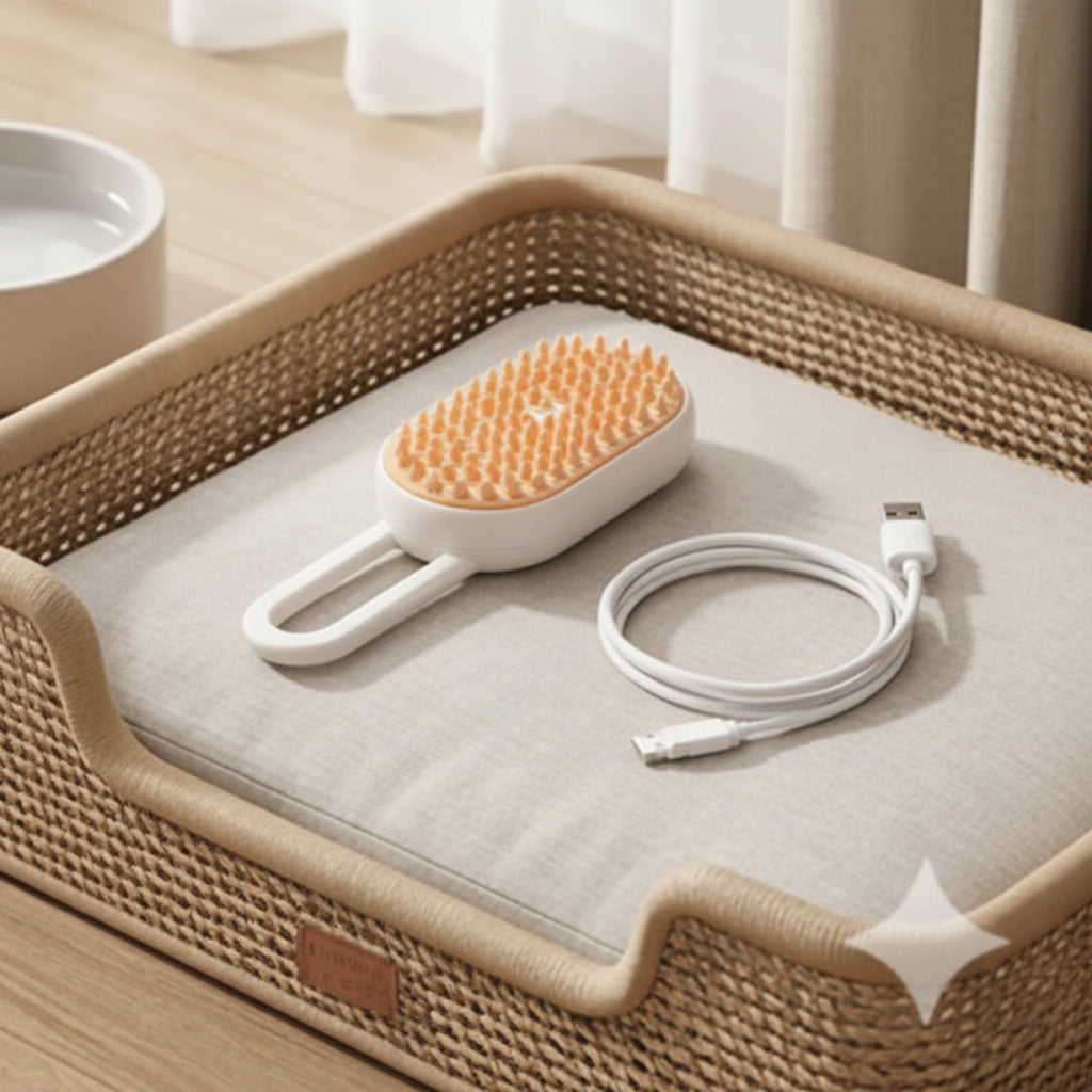 3-in-1 Rechargeable Steamy Pet Brush