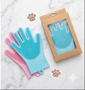 Silicone Pet Grooming Gloves - Scrubber & De-Shedding