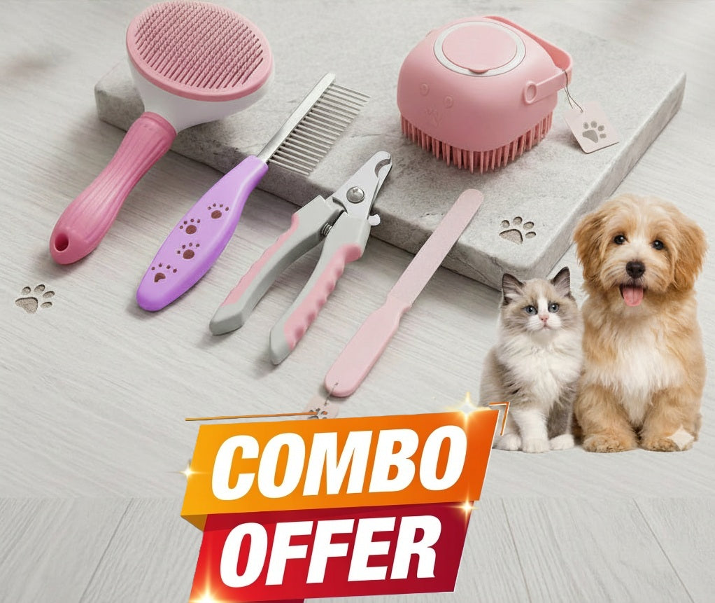 Complete 4-Piece Pet Grooming Kit