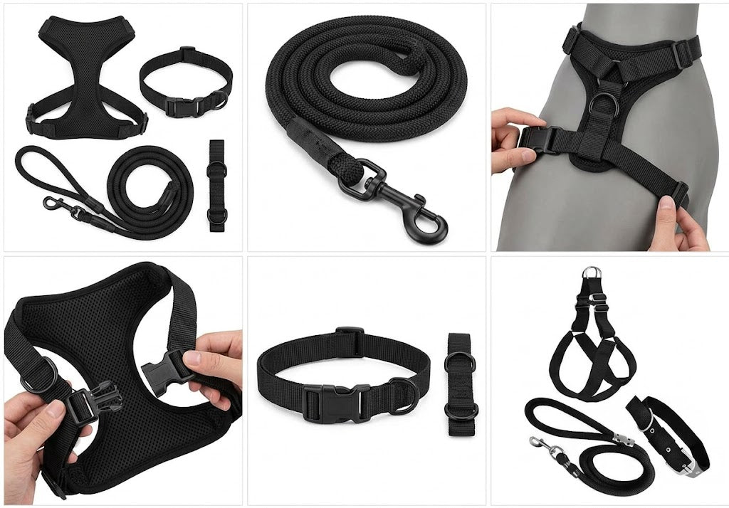3-in-1 Comfort Dog Harness, Collar, and Leash Set