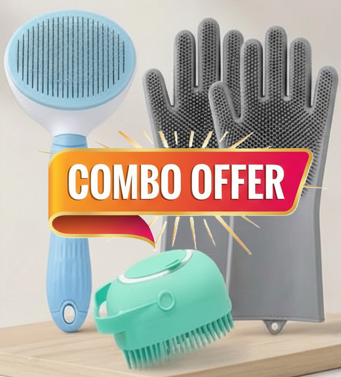 3-in-1 Pet Grooming & Bathing Combo Set