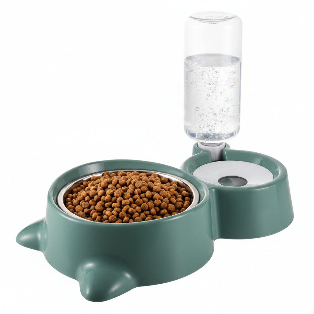 2-in-1 Automatic Pet Feeder & Water Dispenser