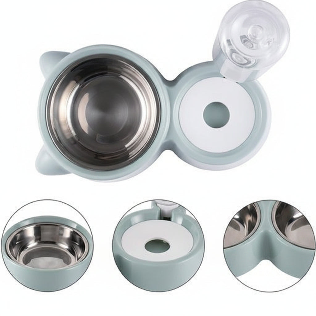 2-in-1 Automatic Pet Feeder & Water Dispenser
