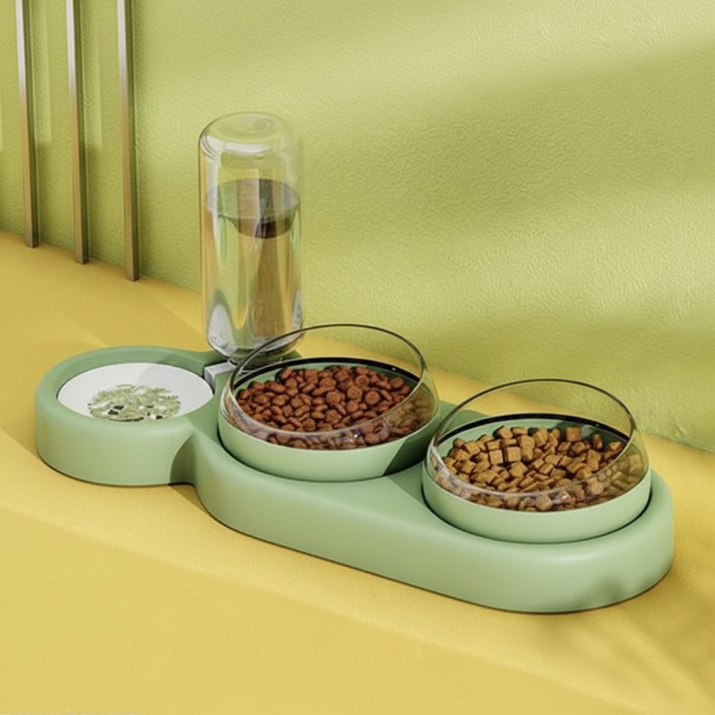 3-in-1 Pet Feeder & Automatic Water Dispenser