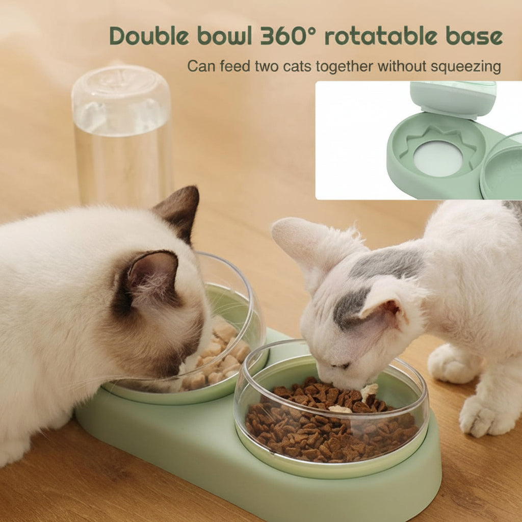 3-in-1 Pet Feeder & Automatic Water Dispenser