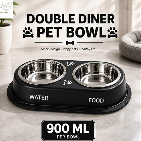 Double Diner – 2 X Stainless Steel Bowls