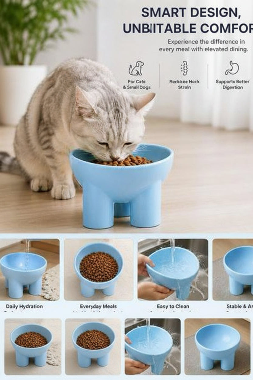 Tilted Raised Anti-Vomiting Bowl