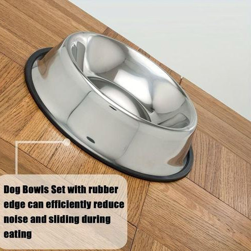 Premium Stainless Steel Anti-Skid Pet Bowl