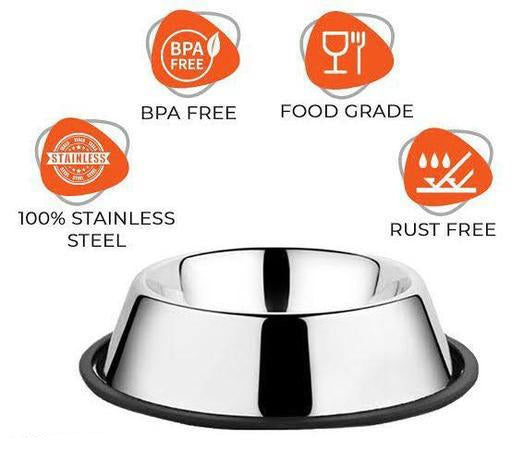 Premium Stainless Steel Anti-Skid Pet Bowl