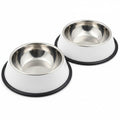 Heavy-Duty Stainless Steel Pet Bowls (Set of 2)