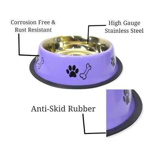 Printed Stainless Steel Anti-Skid Pet Bowl