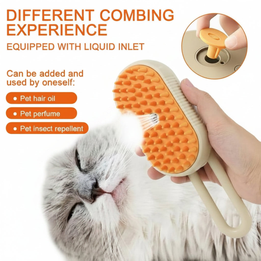 3-in-1 Rechargeable Steamy Pet Brush
