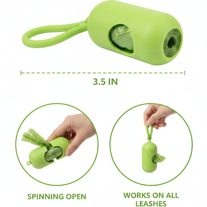 Leakproof Dog Poop Bags with Dispenser