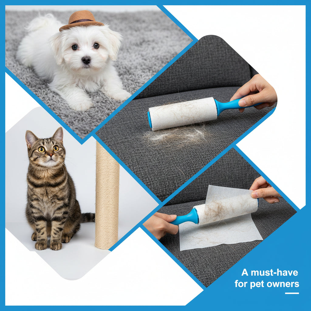 Sticky Lint & Pet Hair Remover Roller Set