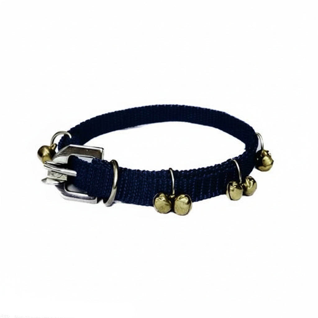 Adjustable Nylon Dog Collar and Leash Set with Miniature Bells
