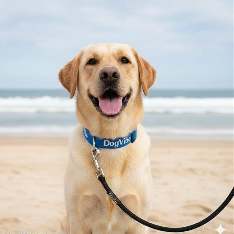 Adjustable Nylon Dog Collar and Rope Leash Set