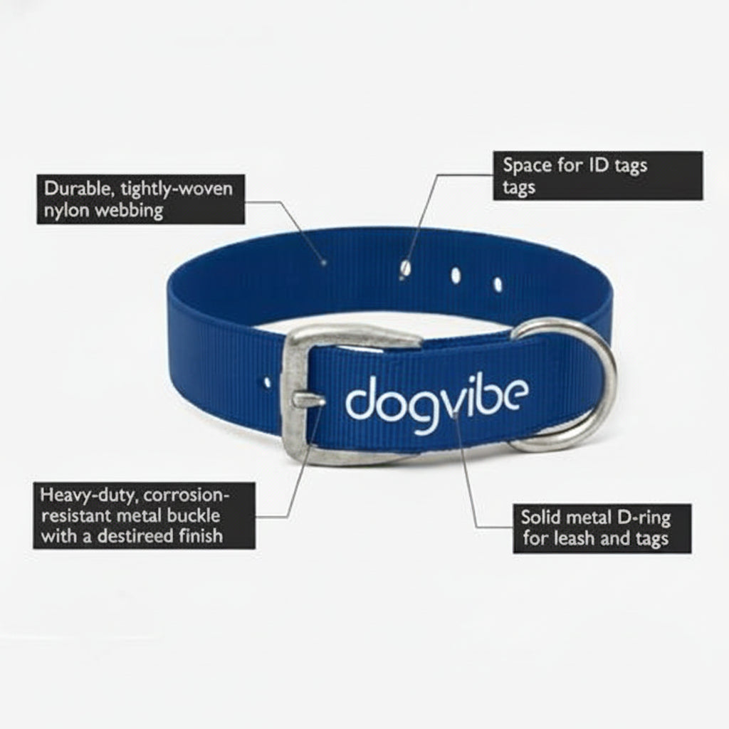 Adjustable Nylon Dog Collar and Rope Leash Set