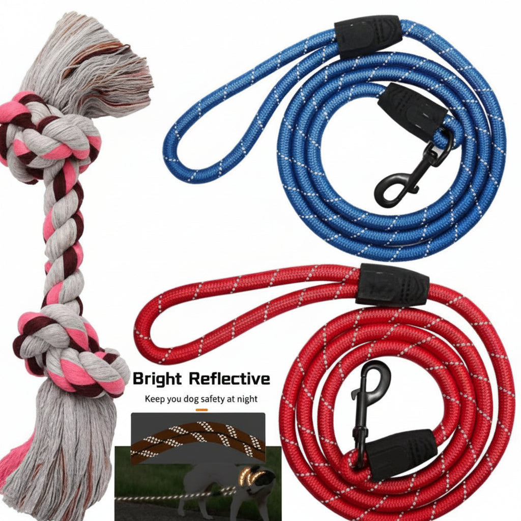 Reflective Rope Leash Set