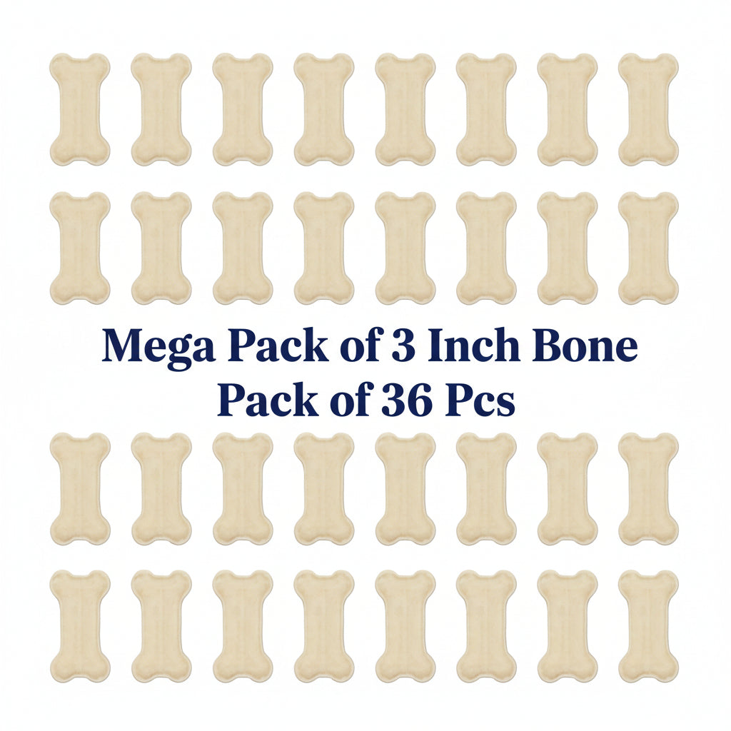 Premium Rawhide Dog Chew Bones (Beef Flavor)