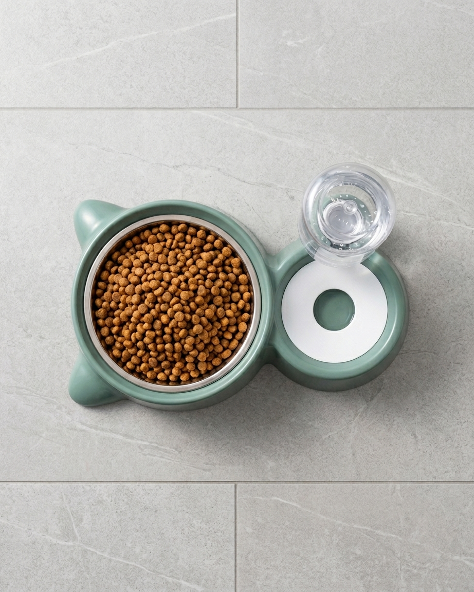 2-in-1 Automatic Pet Feeder & Water Dispenser