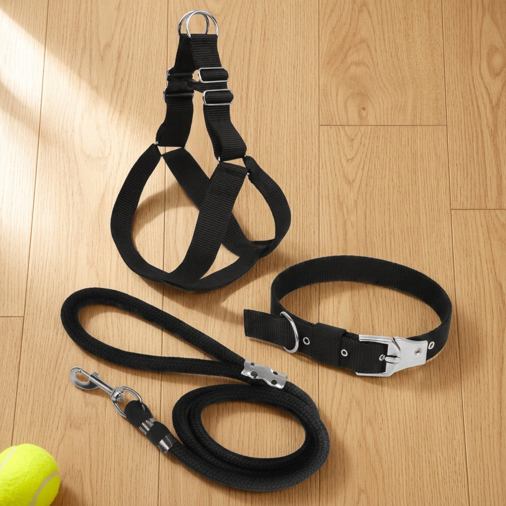 3-in-1 Comfort Dog Harness, Collar, and Leash Set