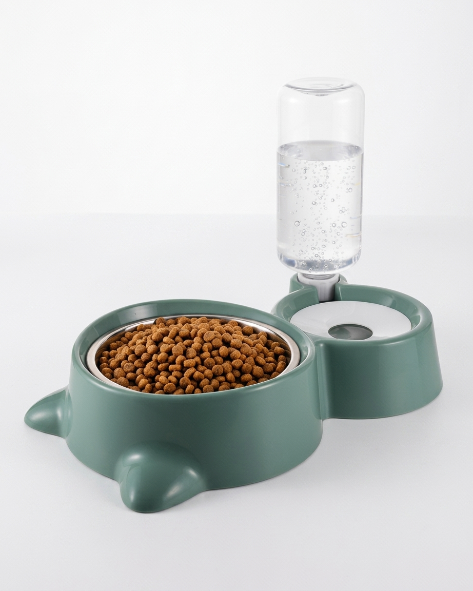 2-in-1 Automatic Pet Feeder & Water Dispenser