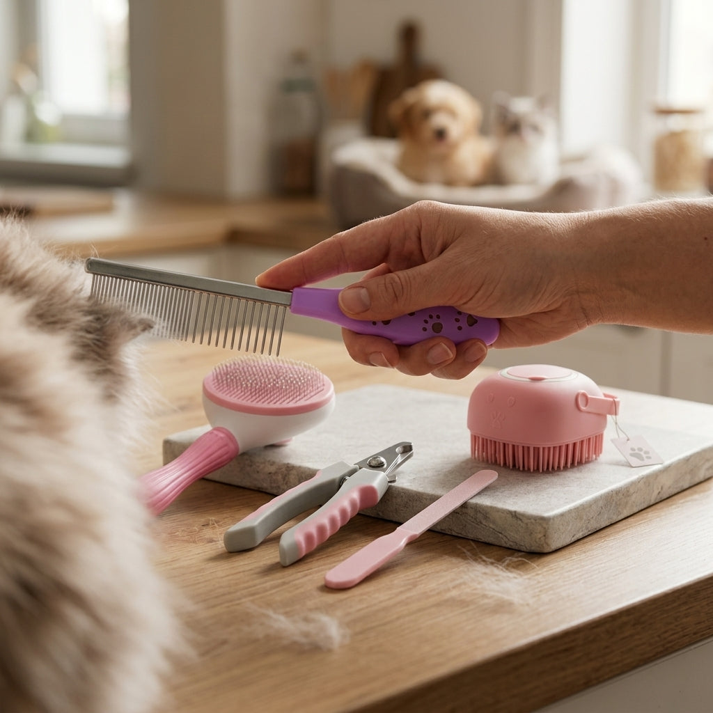 Complete 4-Piece Pet Grooming Kit